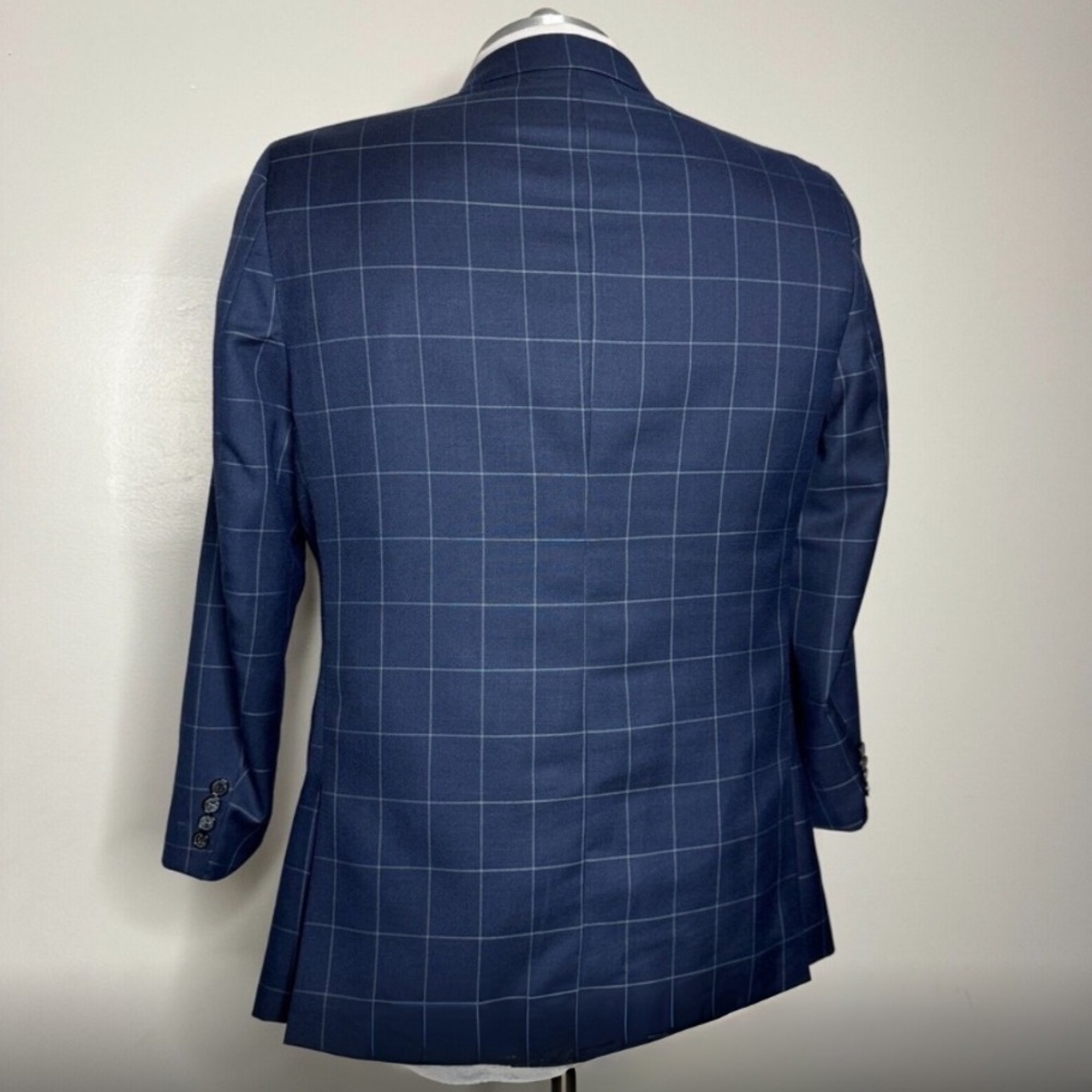 Valentino Navy Blue Checkered Suit - Picture 4 of 15